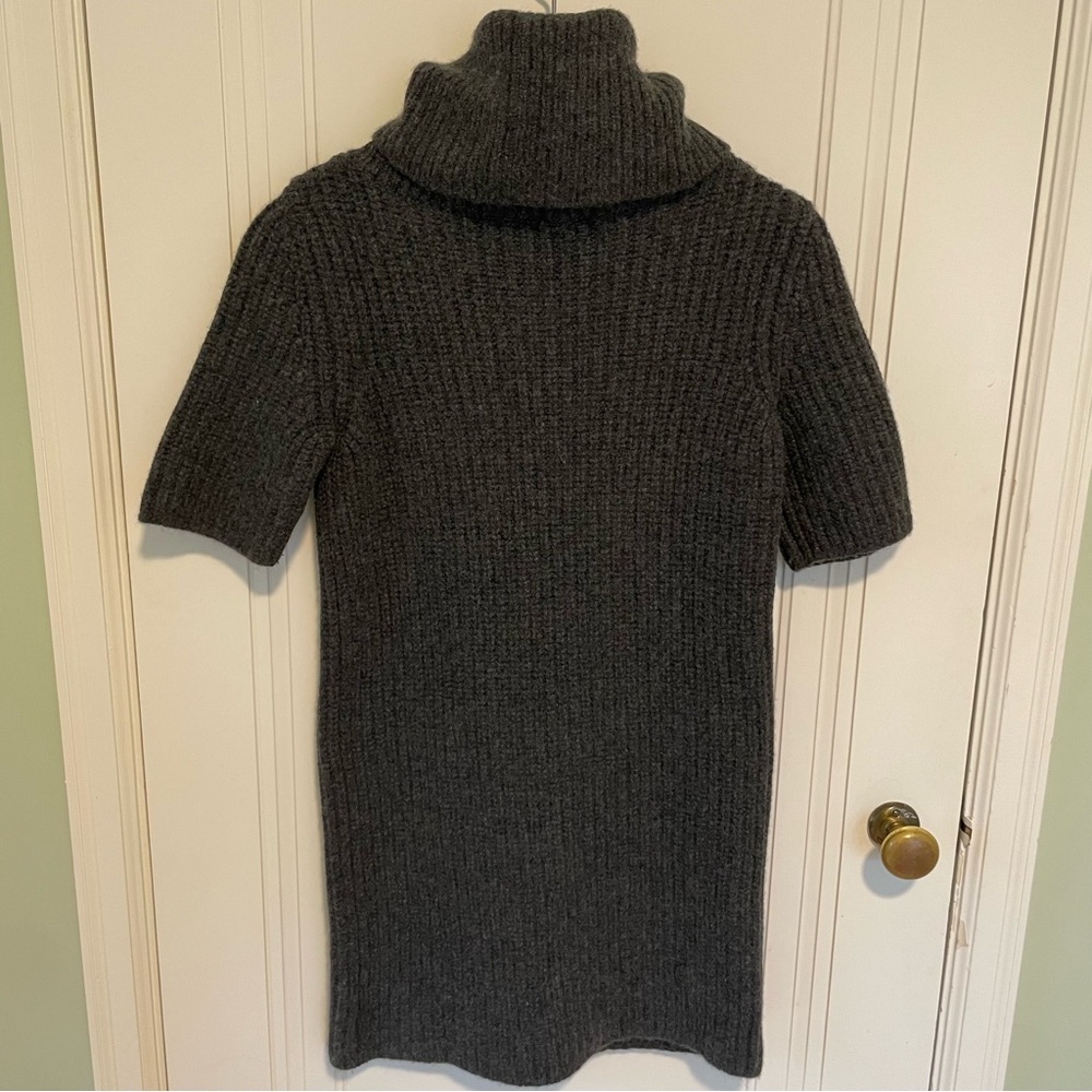 Dolce & Gabbana Charcoal Short-Sleeve Turtleneck Knit Mini Dress - Picture 2 of 6